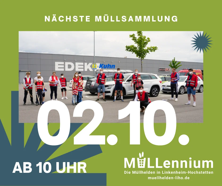 Neue Müllsammelaktion am 02.10 in Linkenheim-Hochstetten
